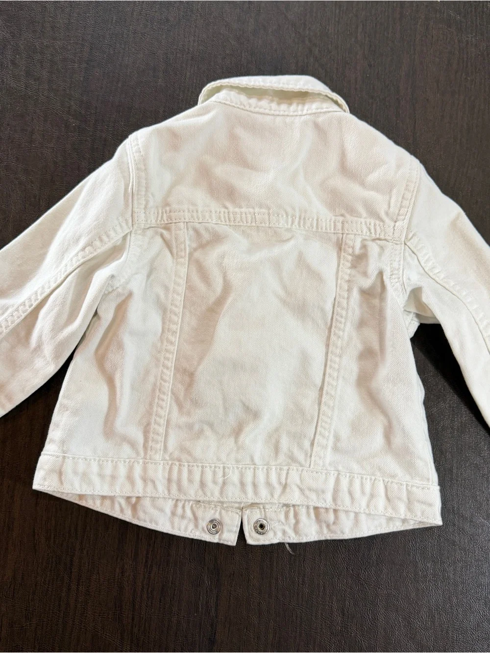 GAP Kids White Denim Button up Jacket Sz 4